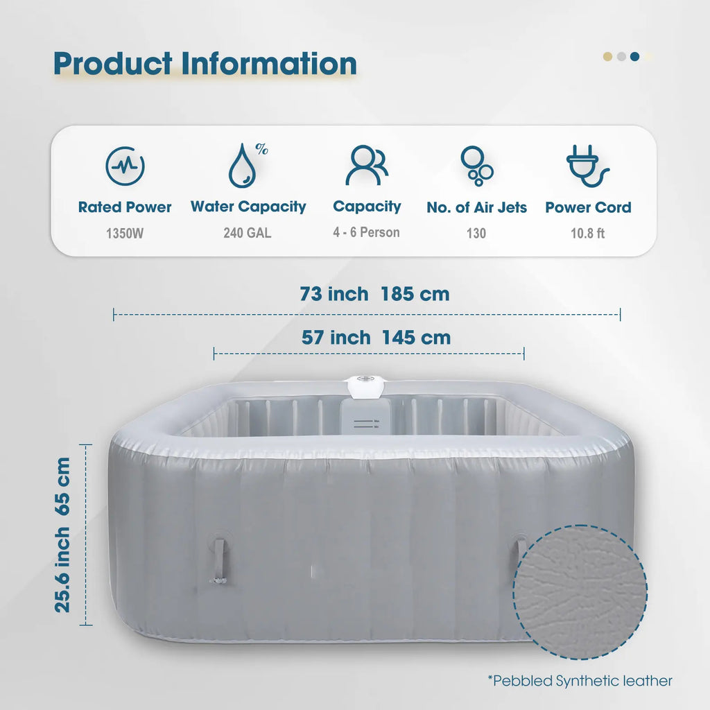 4 to 6 Person Inflatable Hot Tub